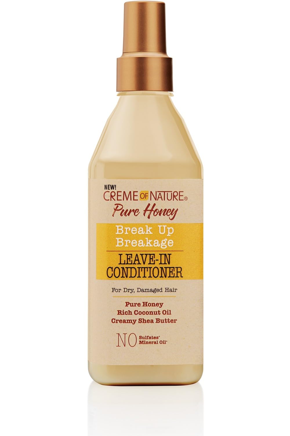Creme of Nature Pure Honey, Crème Activatrice Boucles à l'Huile de Coco, Beurre de Karité et Miel, Soin des Cheveux Bouclés, Frisés et Crépus, Hair Curler, Produit Cheveux Sans Sulfates - 310ml