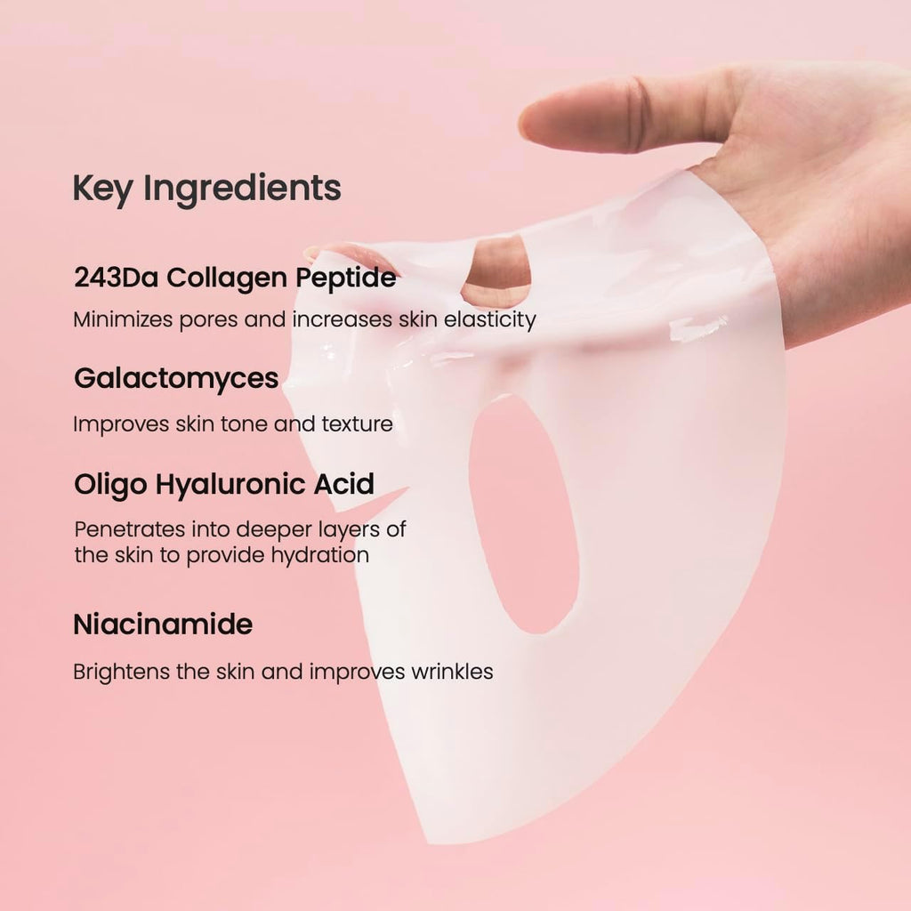 Biodance Bio-Collagen Real Deep Mask Pack de 4 - Masques visage, masque visage, masque visage femme, masque visage, resserrement des pores, traitement des rides