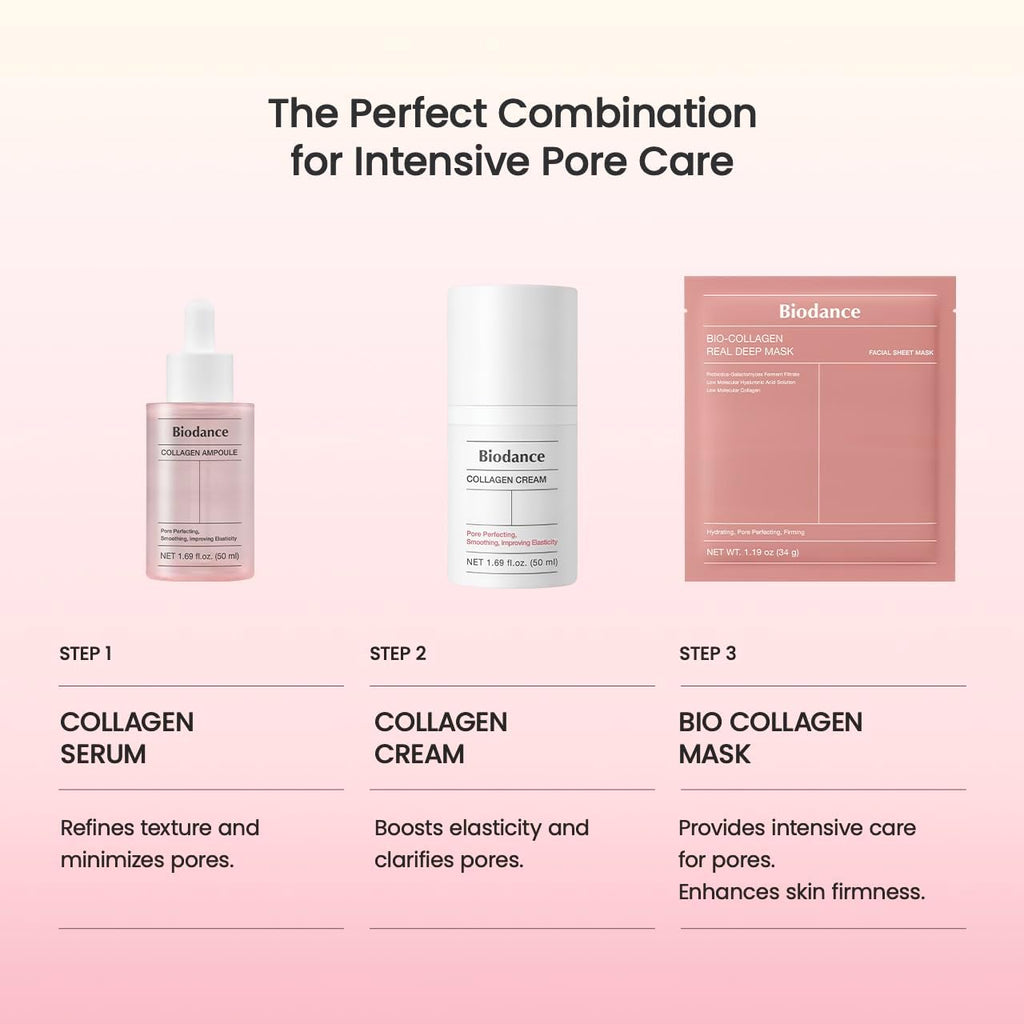 Biodance Bio-Collagen Real Deep Mask Pack de 4 - Masques visage, masque visage, masque visage femme, masque visage, resserrement des pores, traitement des rides