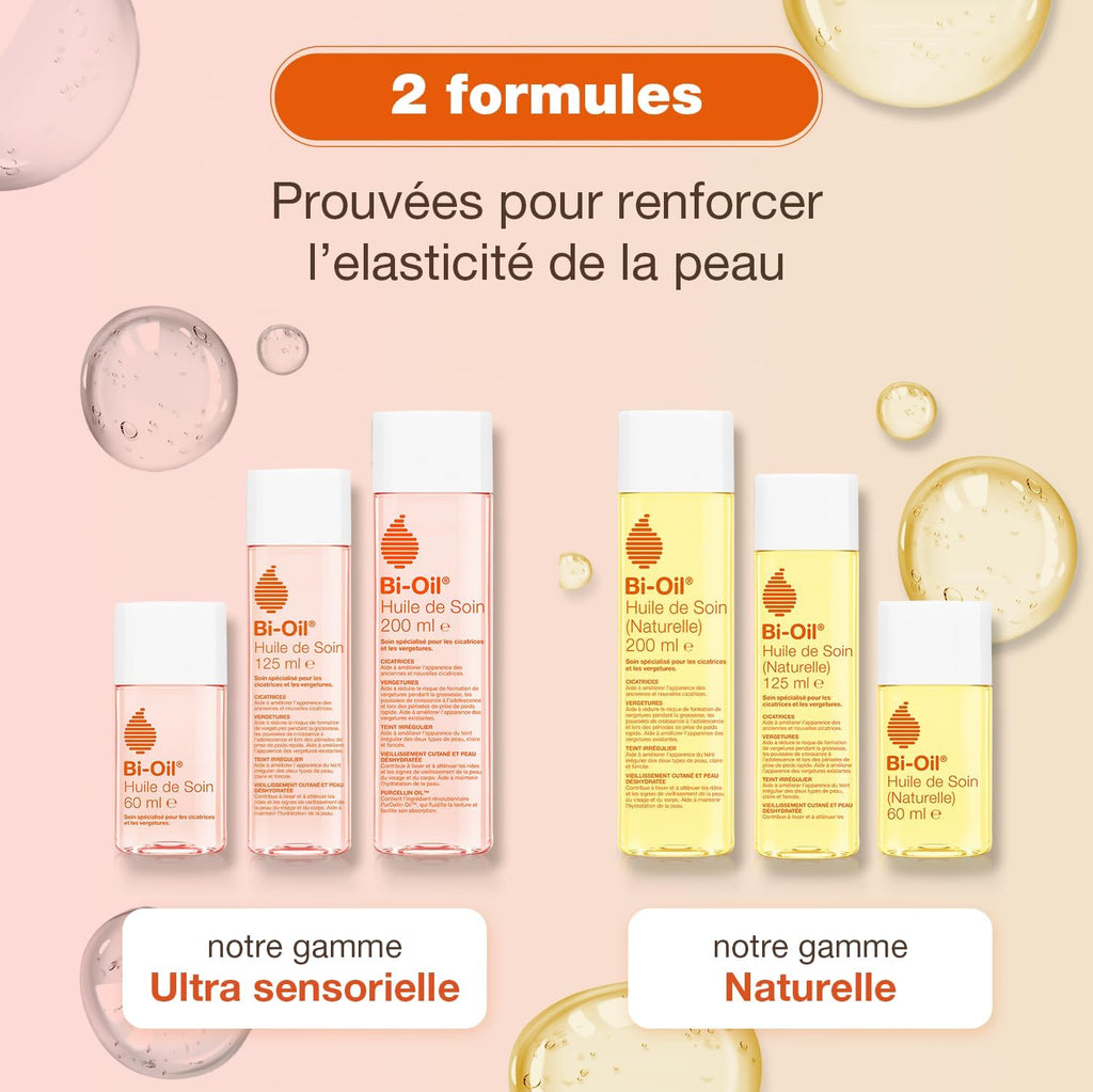 Bi-Oil Huile De Soin Pour La Peau - Soin Spécialisé Pour Les Vergetures, Cicatrices, Peau Sèche Et Teint Irrégulier - 1 X 200 Ml