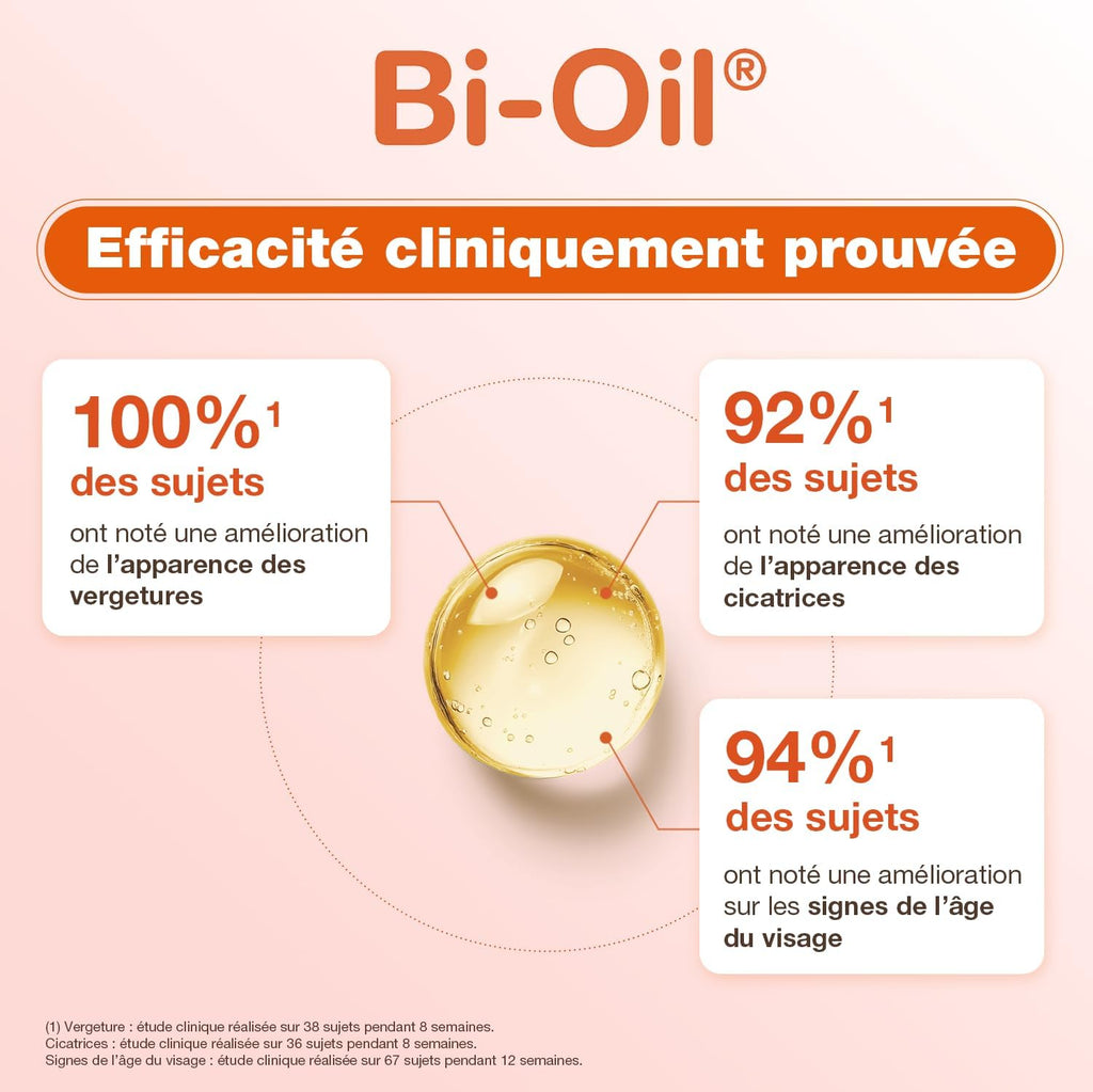 Bi-Oil Huile De Soin Pour La Peau - Soin Spécialisé Pour Les Vergetures, Cicatrices, Peau Sèche Et Teint Irrégulier - 1 X 200 Ml