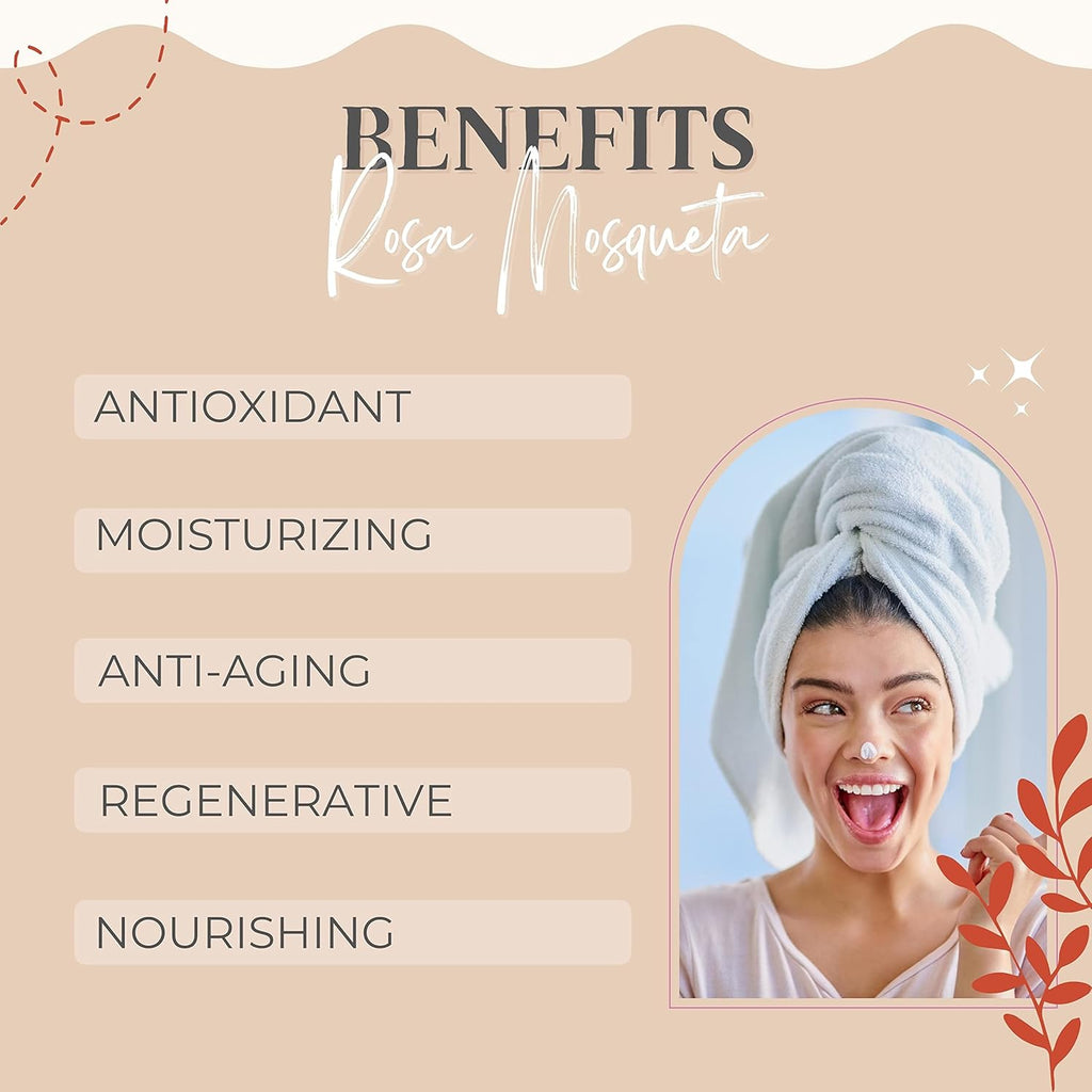 QKnatur - Huile de Rose Musquée 100% Pure Bio Vegan - Flacon verre 50 ml - Cicatrices et Vergetures - Anti-rides Anti-âge - BIO - Pressée à Froid
