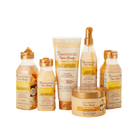 Creme of Nature Pure Honey, Crème Activatrice Boucles à l'Huile de Coco, Beurre de Karité et Miel, Soin des Cheveux Bouclés, Frisés et Crépus, Hair Curler, Produit Cheveux Sans Sulfates - 310ml